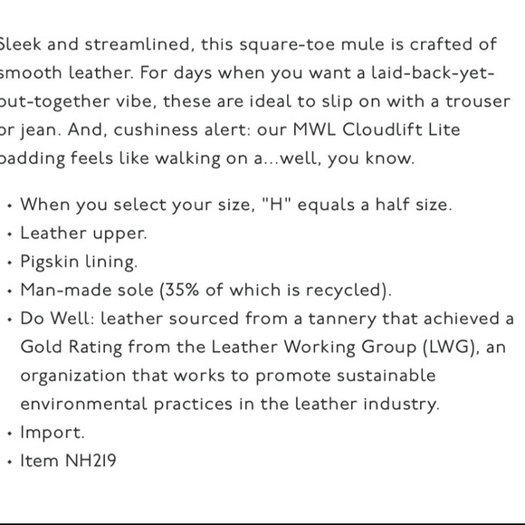 Madewell Adelia Black Leather Women's Mules - 8.5 - Picture 2 of 9